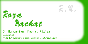 roza machat business card